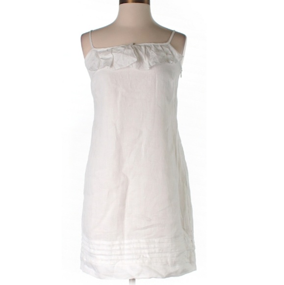LOFT Dresses & Skirts - Ann Taylor Simple White Linen Dress